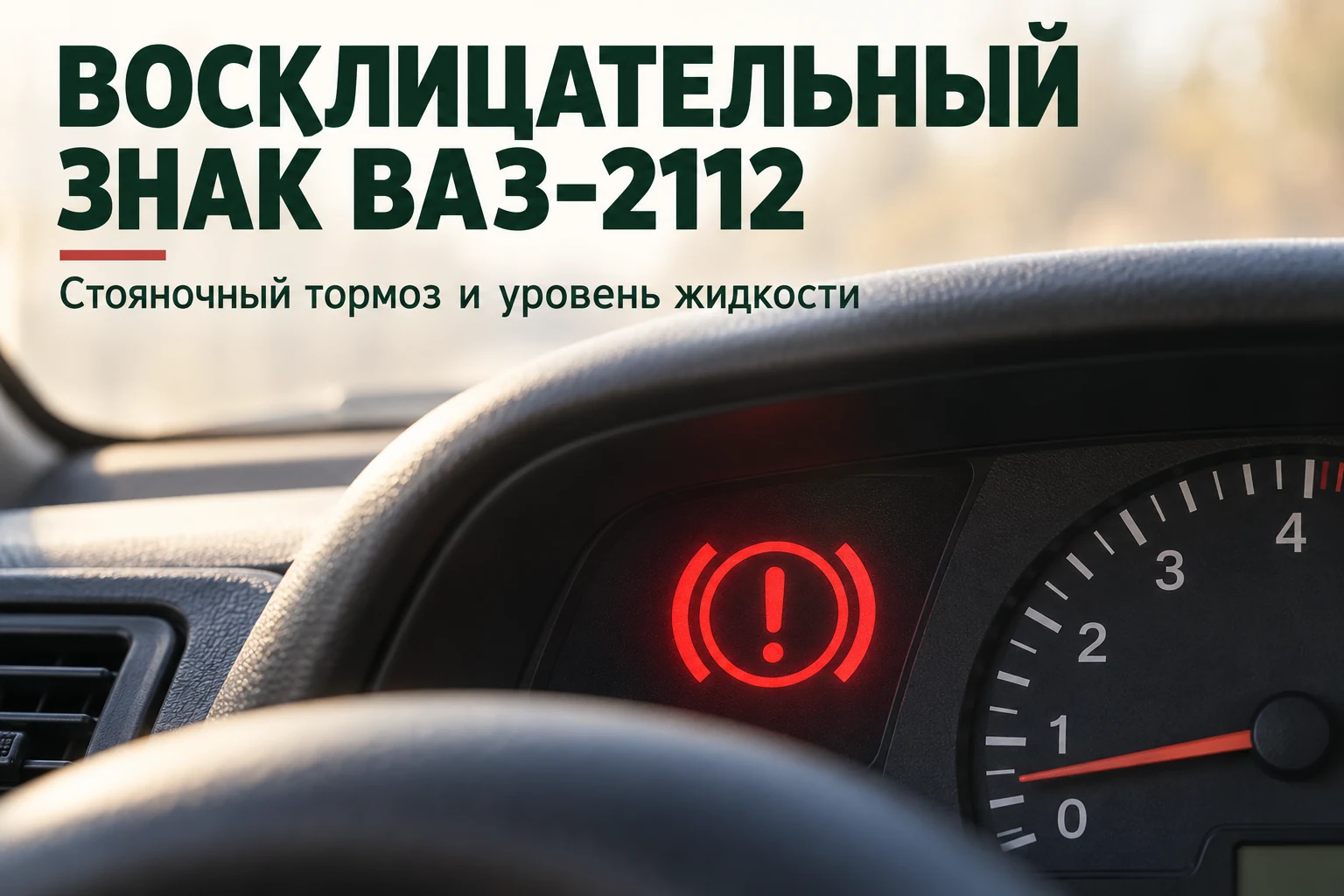 Восклицательный знак на ВАЗ-2112: проверка тормозной системы и ламп панели